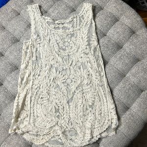 White see-through tank